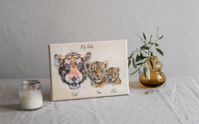 Personalised Canvas Print, A4